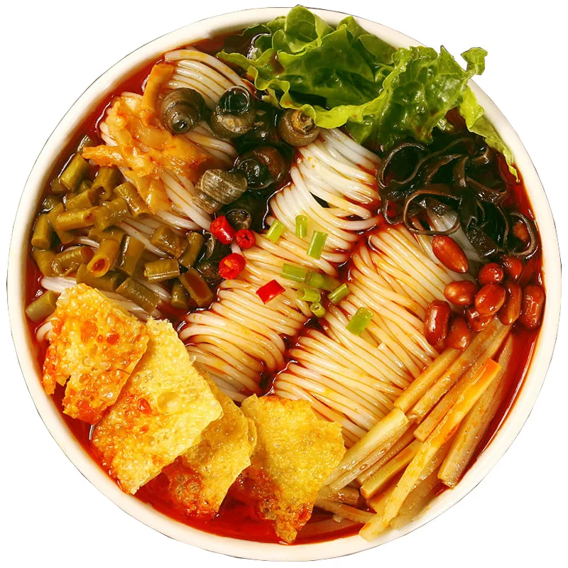  Вкусная острая мгновенная пища горячий и кислый рис вермишель Вегетарианская чаша рамен лапша Liuzhou