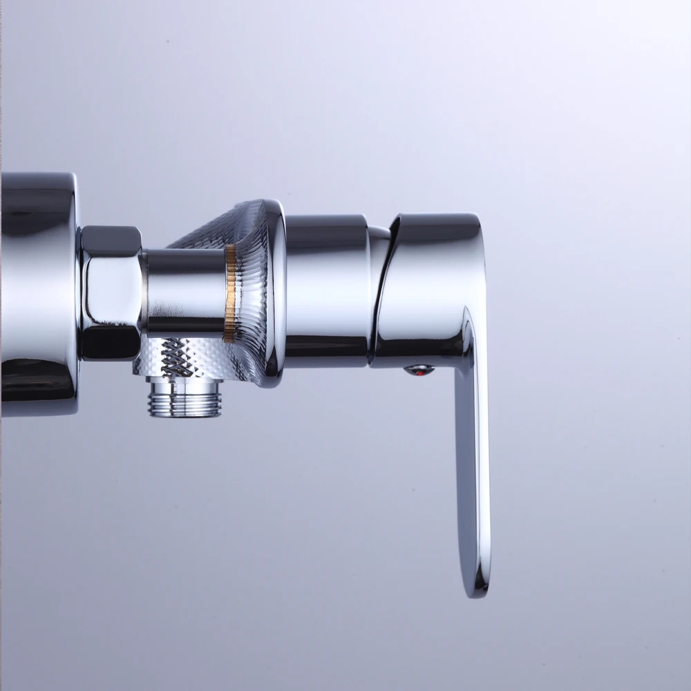 
Luxury bathroom shower set brass faucet single handle wall mounted chrome water mixers taps 