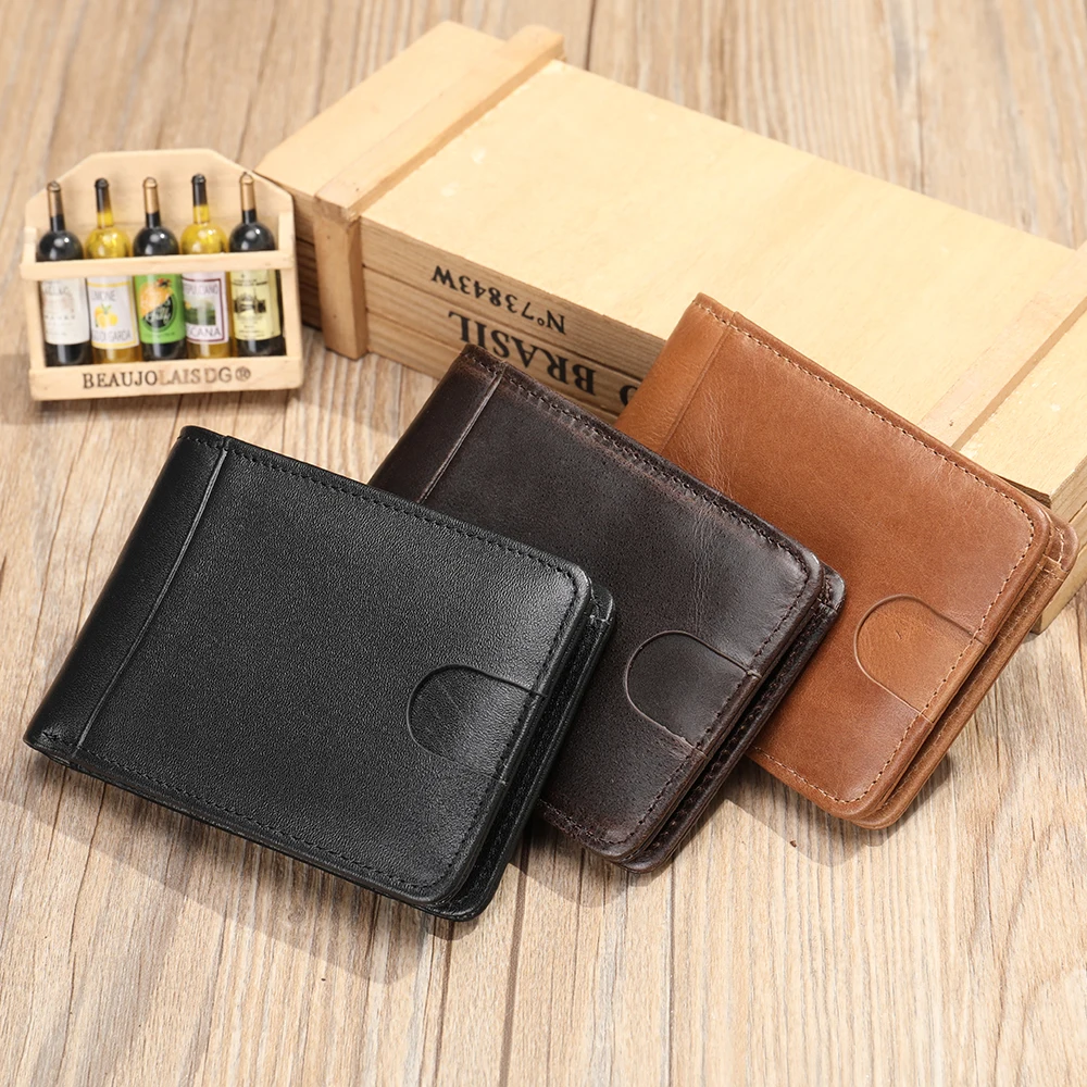 Marrant Minimalist Mens Bifold Leather Wallet Rfid Blocking Purse Men Card Holder Genuine Leather Wallet for Man
