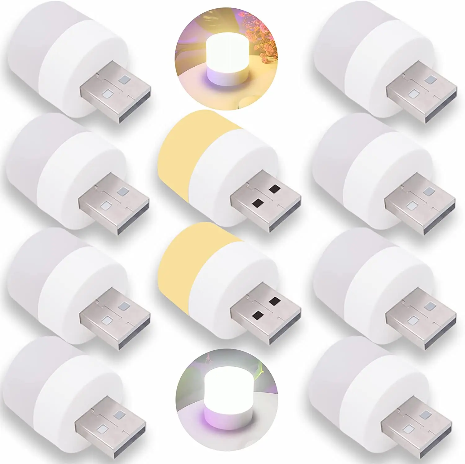 Портативный многоцелевой USB Ночной светильник мини светодиодная лампа для компьютера внешний аккумулятор зарядное устройство мягкий светящийся
