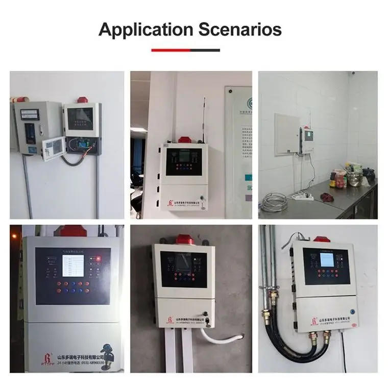 Affordable Price Channels RS485 Output Multifunctional Gas Alarm Panel Wall-Mounted Sound Light Alarm Gas Detection Controller