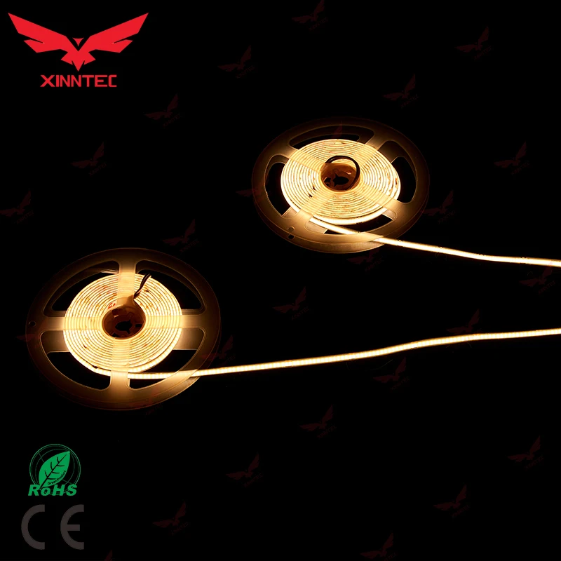  DC12V / DC24V Cuttable 11W IP44 352 Chips 8 mm Width Flexible 3M Tape Light Luz de la tira LED strip COB Strip