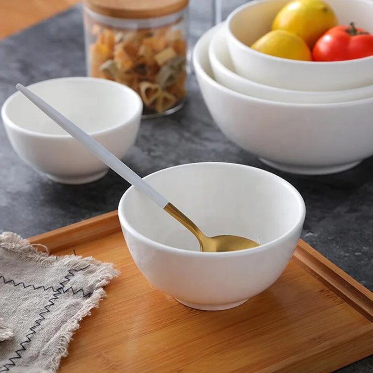 
ceramic white serving bowls porcelain for cereal 
