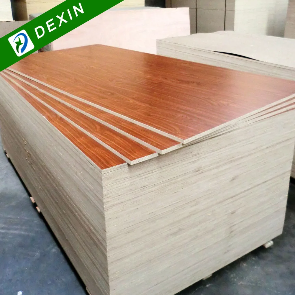 3mm 12mm 18mm Melamine Contrachapado/Kontrplak Furniture Use  4x8 Paneles Laminas De Melamina Plywood for Cabinet