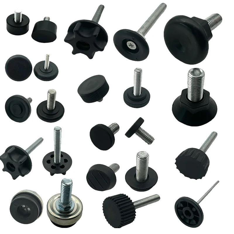 Machinery Equipment Support Leg Furniture Leveling Feet Adjustable Screw Feet With Rubber Washer