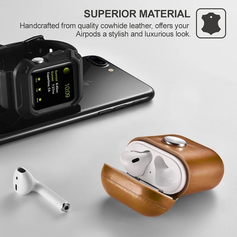 2019 трендовый модный дизайнерский кожаный чехол ручной работы для AirPods с