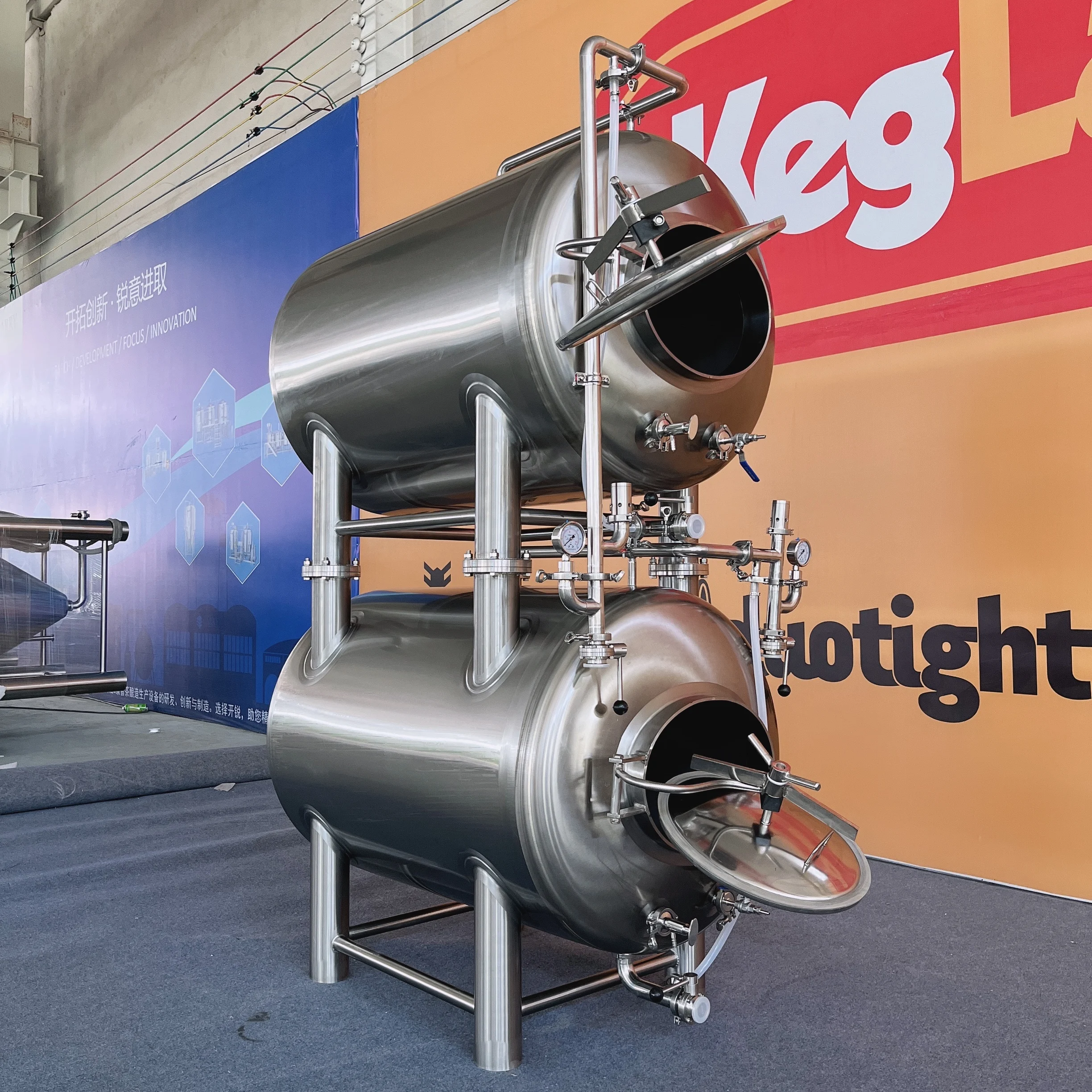 500L Stacked Horizontal Design Bright Beer Tank Unitanks BBT Brite Beer Tank Serving Tank Beer Brewing Equipment