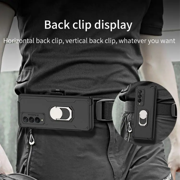 Z fold 3 case TPU Scratch Resistant PC Protective Phone Case for Samsung Galaxy z fold 3 case with clip