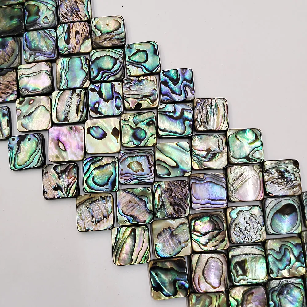 Different Size Abalone Paua Shell Beads Hombus Shaped for Diy Jewelry 1464681