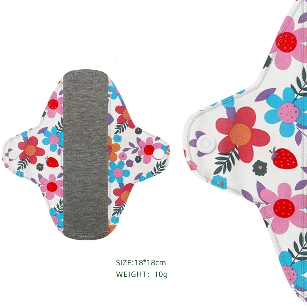 OEM Reusable Pad Washable Menstrual Cloth Napkins Ultra Thin Graphene Cotton Sanitary Napkin