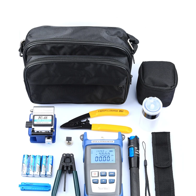 Волоконно-Оптический FTTH Набор инструментов с FC-6C волоконный Тесак оптический измеритель мощности 5 мВт прибор для визуального определения повреждения прибор для тестирования инструмент для зачистки проводов