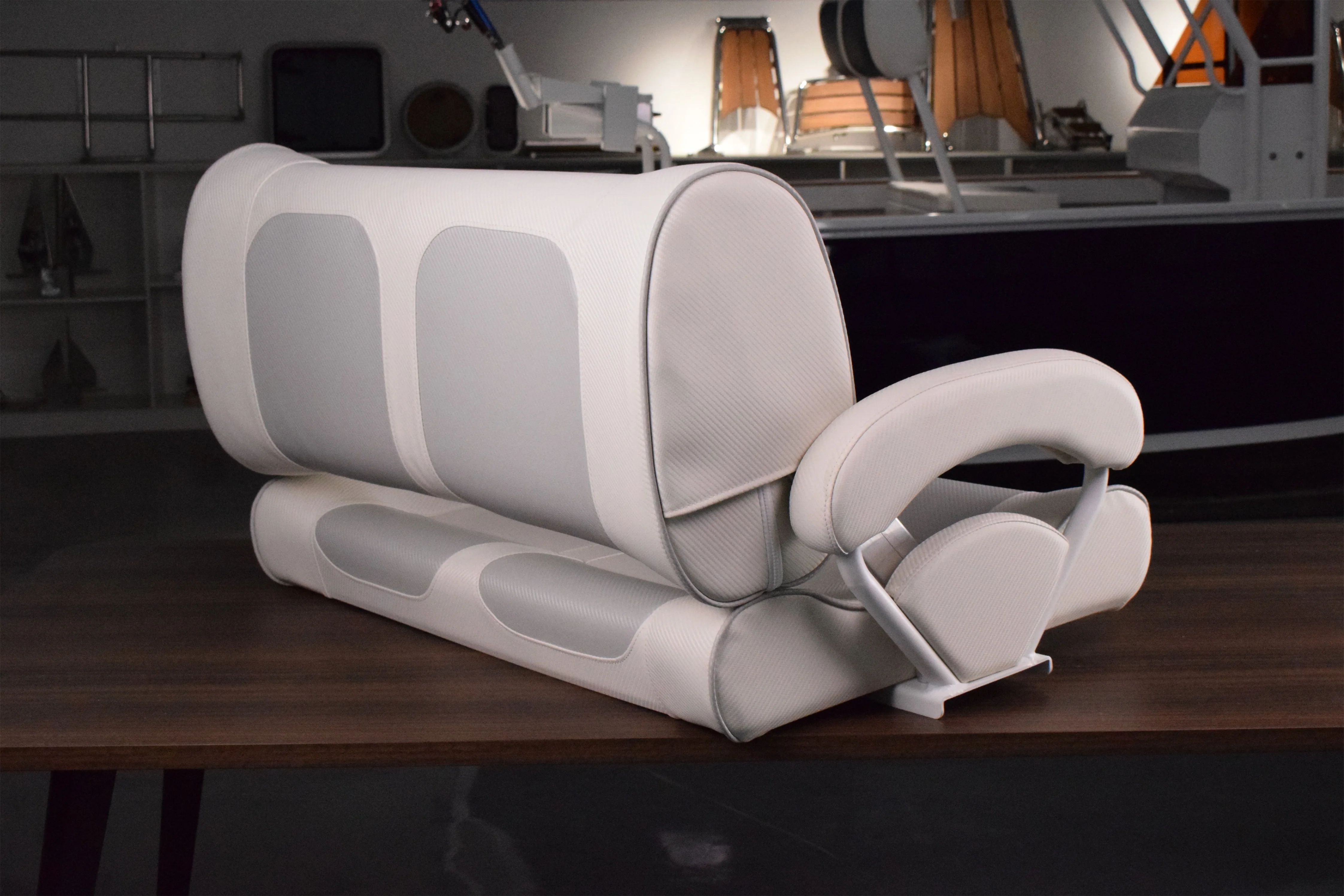 Factory directly Deluxe Comfort Double side shaped seat UV stabled marine upholstery Helm Captain Boat Seat