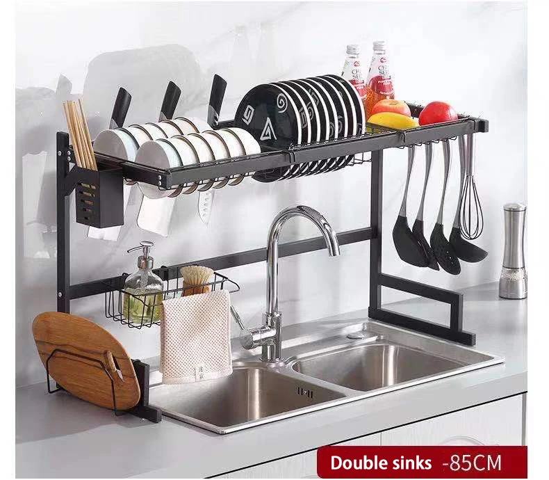 Кухонная полка из нержавеющей стали Органайзер над раковиной сушилка для посуды с кружевами, держатель для хранения Держатели блюдо стеллажи для выставки товаров