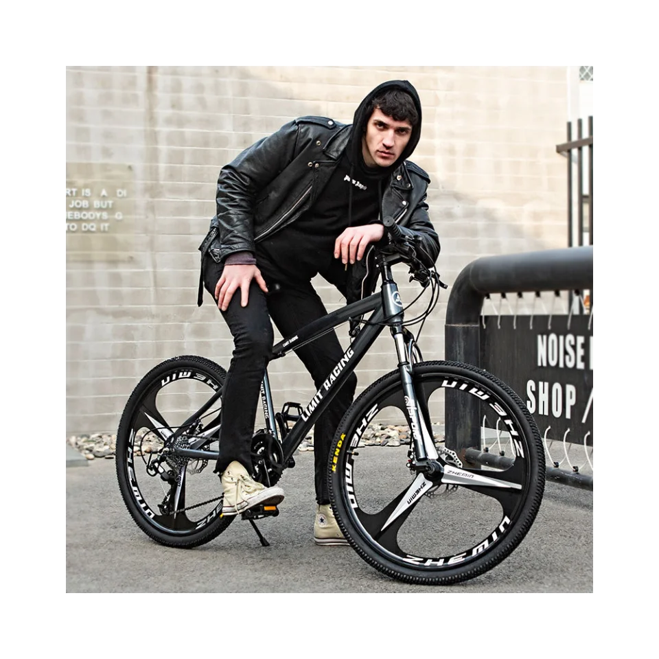 Wholesale 21/24/27-speed shock absorption racing bike carbon steel frame mountainbike 26 inch bicycle for adults