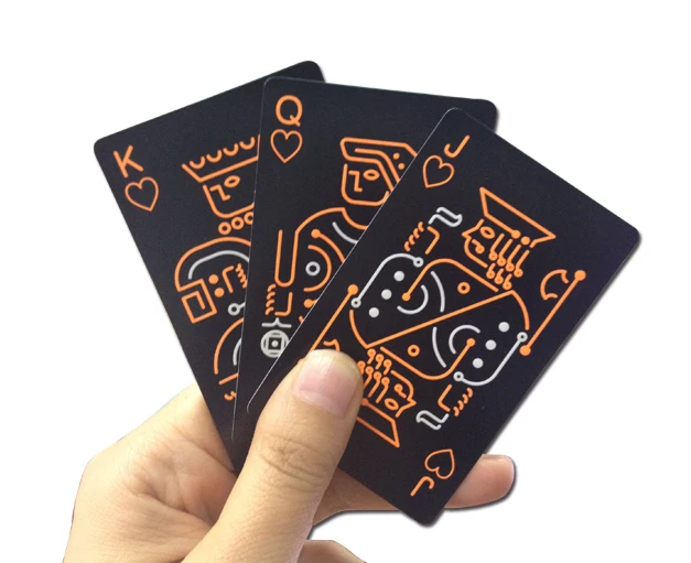 
fluorescent playing cards 
