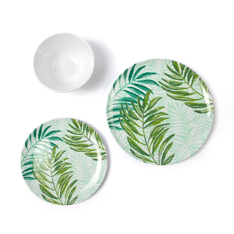 Custom Design Melamine Children Tableware Set With Full Color Interior And Exterior Decal For Dinner Or Salad