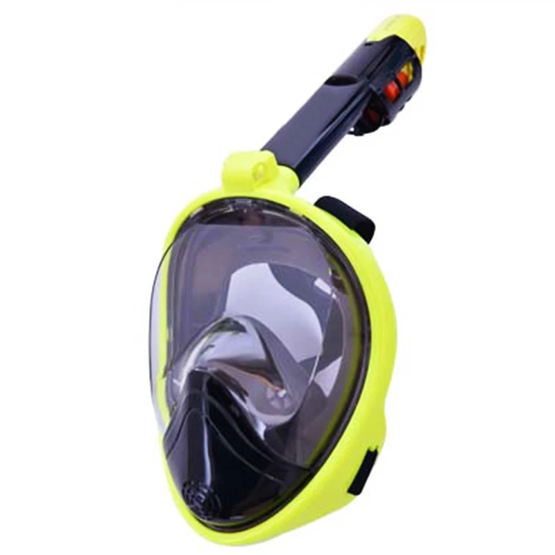Standard 180 Degree Panoramic View Anti-Fog Anti-Leak Folding Tube Detachable Camera Mount Snorkeling Gear for Adults