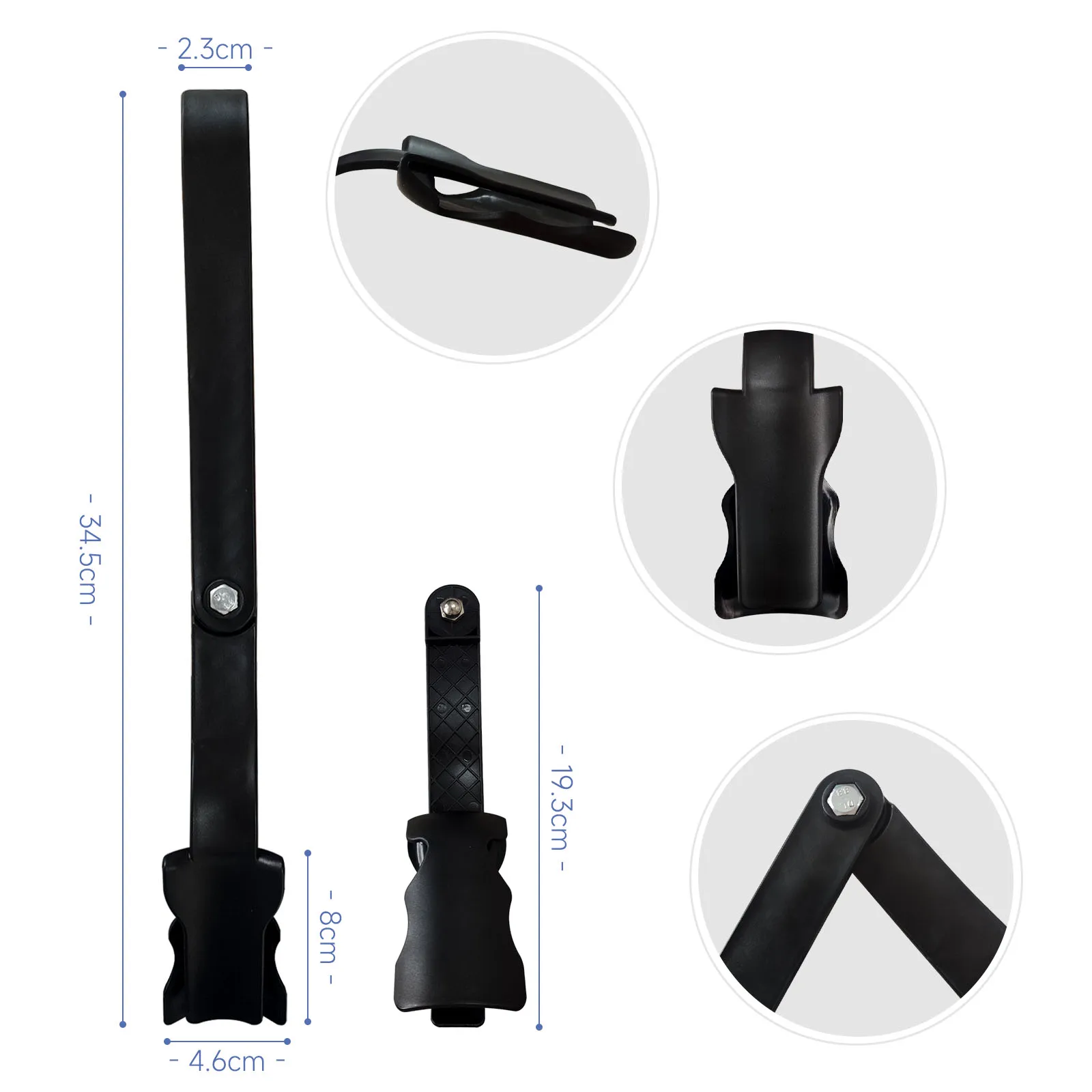 Wholesale folding mini plastic shoe horn for boots adjustable shoe dressing helper for portable travel use suit for seniors