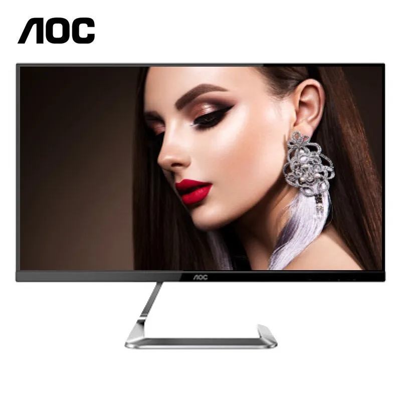 AOC 24T1Q/BW Stylish white monitor 24 inch for desktop 1920*1080 resolution ips screen anti-blue light slim body DP input