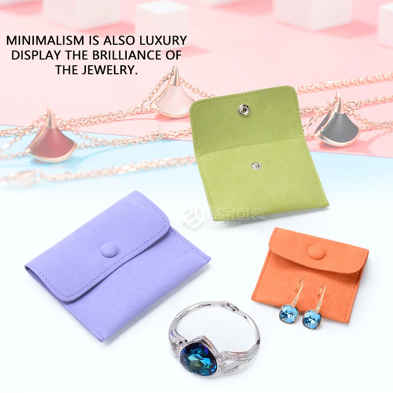 Custom size Microfiber large medium small pouch jewelery envelope jewelry pouches