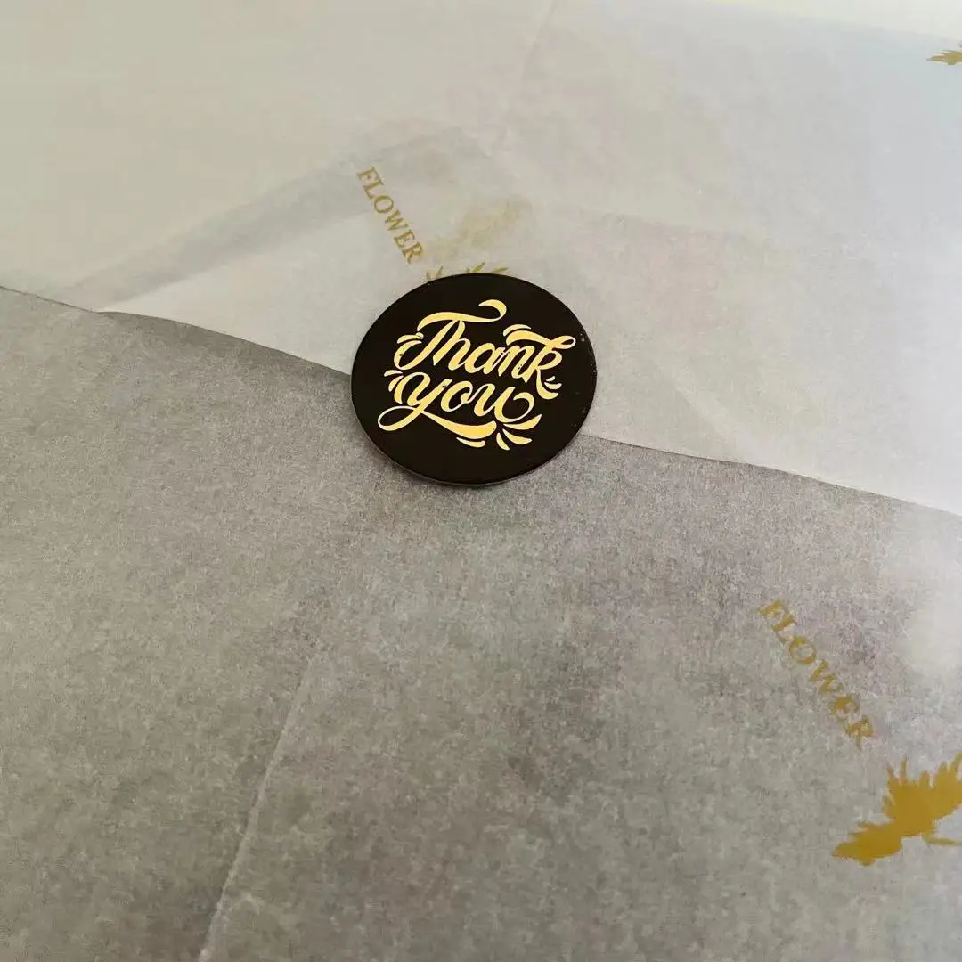 Customised Gloden Logo Black Packaging Paper Tissue Wrapping Paper Clothes Shoes Packaging Wrap Tissue Paper