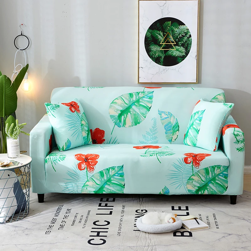 I Shape Stretch Sofa Slipcover 3 Seater Printed Recliner Couch Covers for Sofa Home Furniture Cover for Sofa and Seat