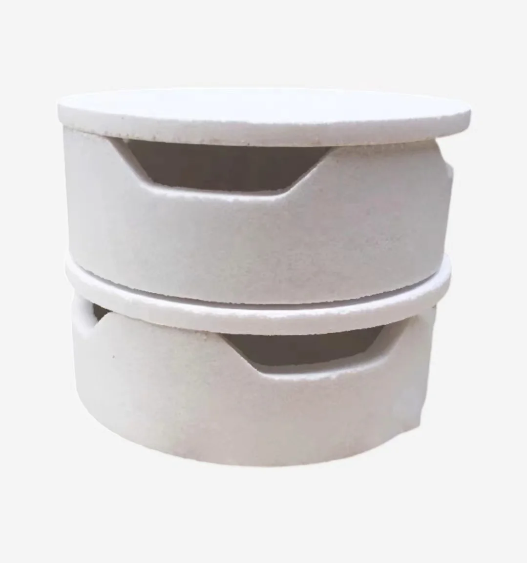 OD100mm High Temperature Resistance Round Zirconia Crucible  Dental Sagger Bowl with Lid