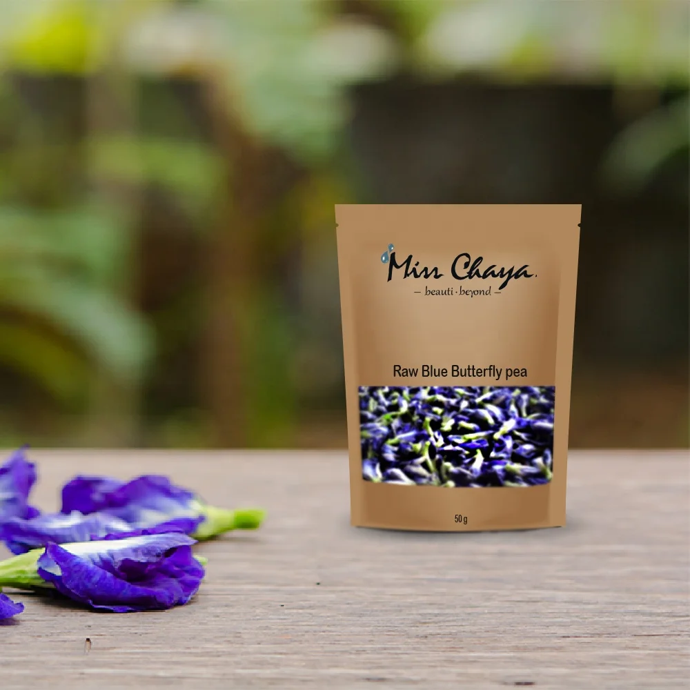 
MISS CHAYA Pure Organic Raw Dried Blue Butterfly Pea flower Herbal Thailand Drink And Hair Care Anti Oxidant 