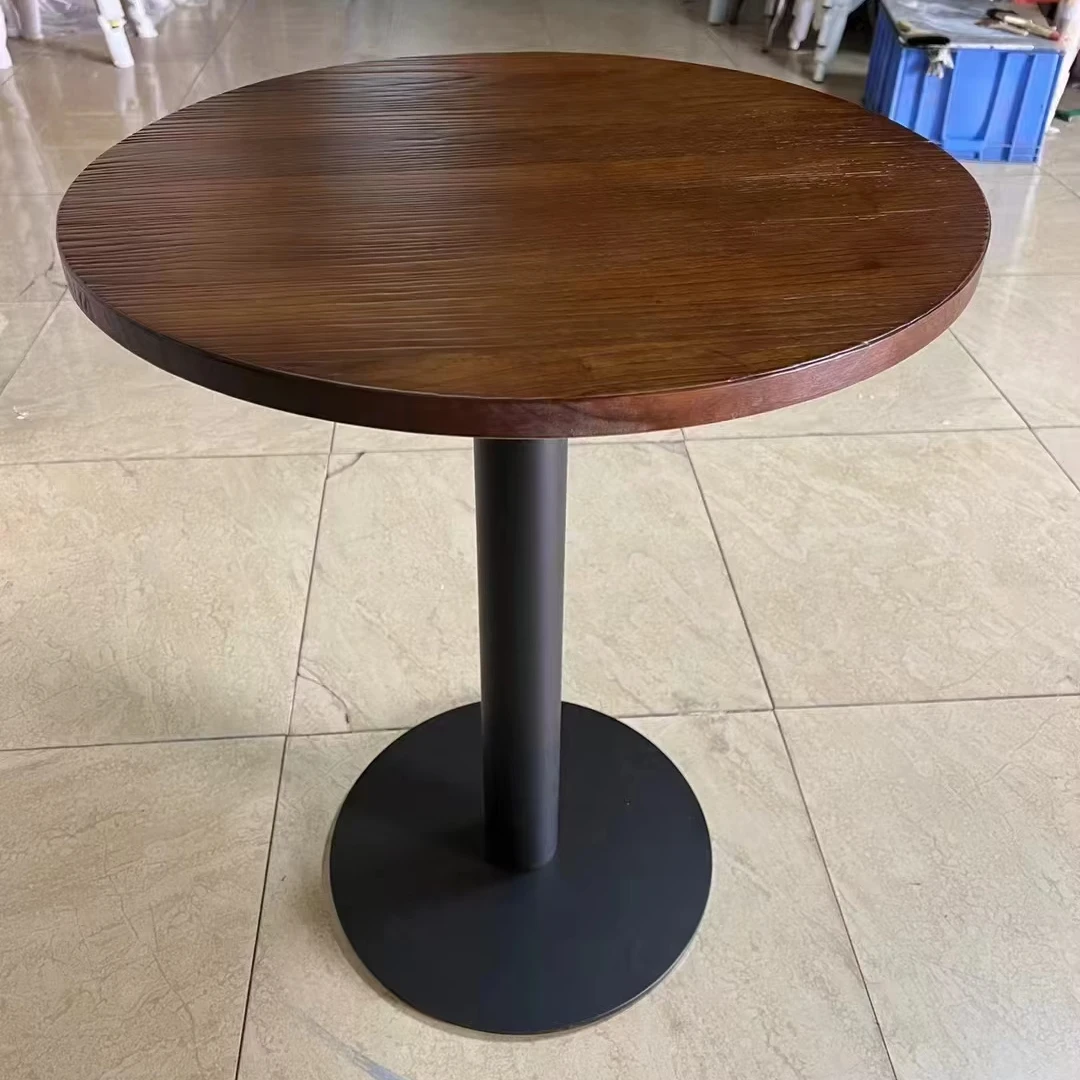 China Factory Direct Sale Durable Wooden Metal Cafe Chairs and Tables Restaurant Chairs Tables for Sale