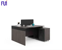 Hot sale office workstation design wooden partition desk 1.4m staff table 2 seater for office with drawer