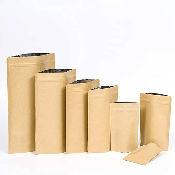 Frosted Nkme Compostable Wicket Bag Hemp Plastic Biodegradable Kraft Paper Food Packaging Bags