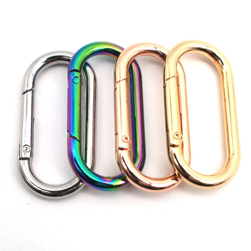Choose Color Spring Oval Clasp Push Gate Clasp Zinc Alloy Metal Purse Handbag Hardware Bag Clasp Webbing Clip Spring Buckle