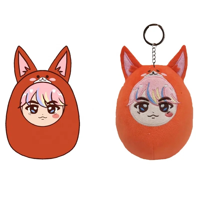 Manufacture Mini 6Cm Animal Custom mini Plush Doll Toy Keychain plush dolls keychain