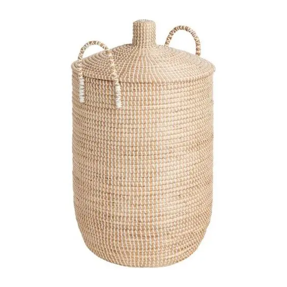 
99 Gold Data Natural Straw Storage Basket - Natural Bamboo Storage Basket - Straw Basket Weaving Ms GiGi 0084974399971 