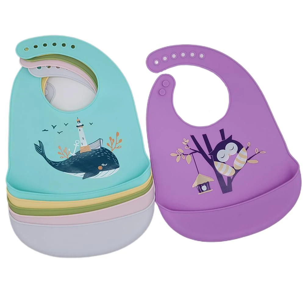 Top Quality Reusable Comfortable Bib Adjustable Silicone Baby Bibs