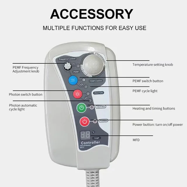 Tourmaline photon therapy heating mattresses far infrared health massage pemf Physiotherapy mat wholesale