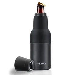 Yeway Custom Logo 3 in 1 Can Cooler Double Wall Vacuum Insulated Can Cooler Insulator Stainless Steel Beer Can  tumblers holdler