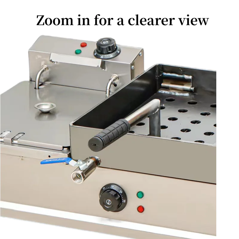 Restaurant equipment 2-in-1 electric grill with steak and deep fryer