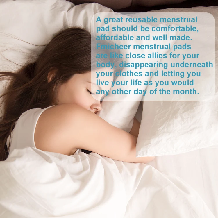 Famicheer BSCI reusable organic cotton sanitary pads menstrual sanitary cloth menstrual