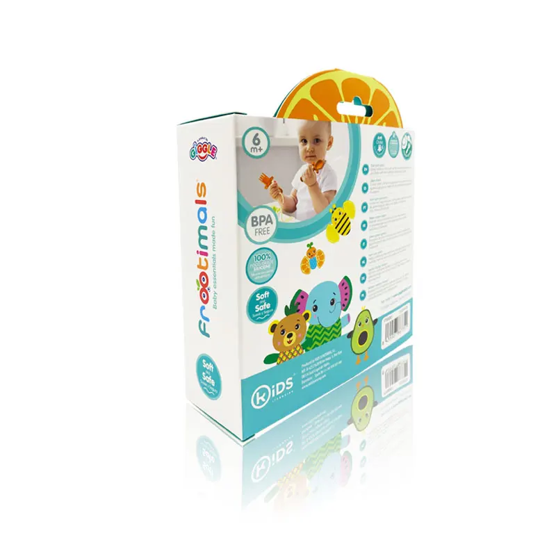 Custom Design Eco-Friendly Paper Packaging Box for Kids Toy & Baby Products Packaging with Clear PVC Window Recyclable Paper Box