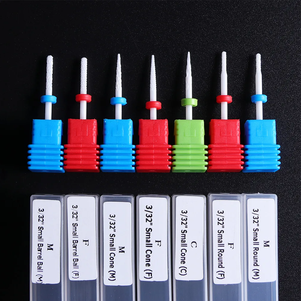 Amazon Hot Nail Ceramic Grinding Head Ceramic Cylindrical Round Head Type Nail Art Decoration Tools Electric Nail Polisher