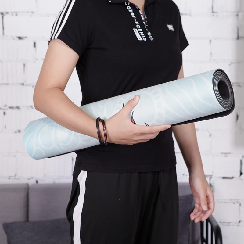 2mm Antislip Private Label Custom Natural Suede Rubber Yoga Mat