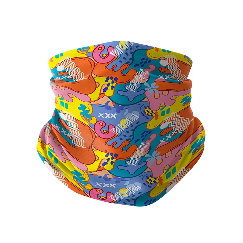 Wholesale Summer Seamless Children Kids Boys Bandana Sublimation Bandana Full Print Neck Gaiter Cute Kids Face Cover