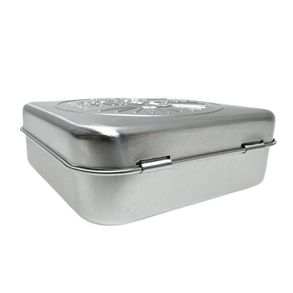 Factory New Design Food Grade Tinplate Metal Tin Wholesale Tin Box Hinge Custom Tin Can