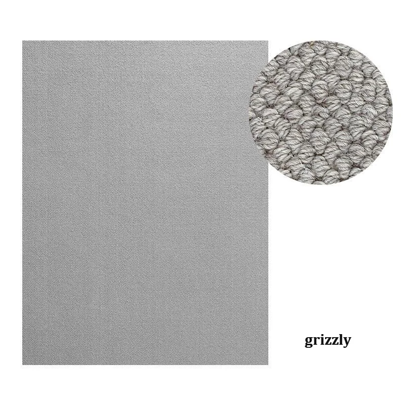 Handmade Wool Solid Color Japanese Living Room Carpet High-end Plain Nordic Wabi-sabi Style Minimalist Bedroom Carpet Rectangle