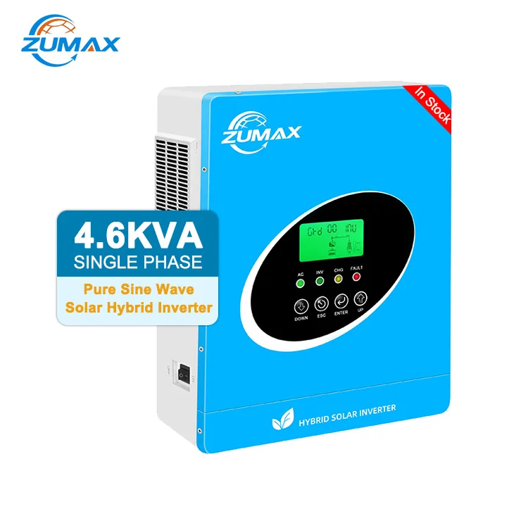 zumax  good Price High Frequency 24V 3600W 4600W Power Solar off grid inverter Manufacturer Generator With 120A MPPT