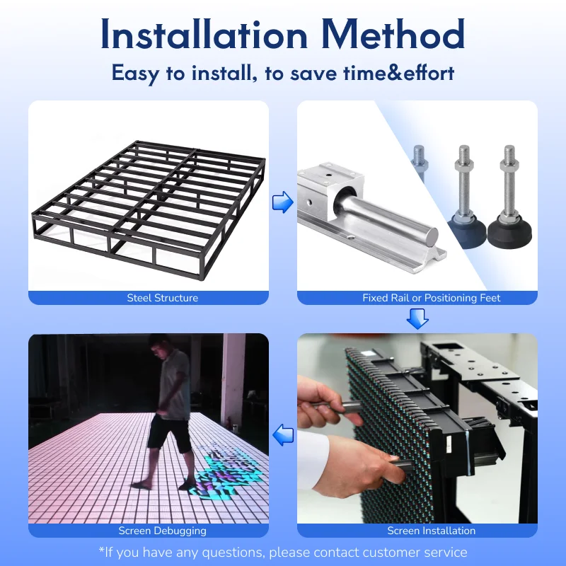 LINO 3D LED Dance Floor Panels Magnetic Pista De Baile LED Dance Floor Wedding DJ Lights LED Dance Floor Tiles