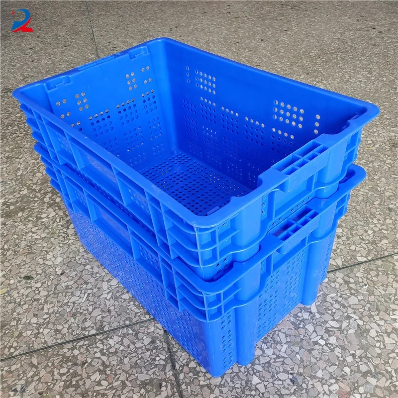 Supermarket Use Nesting And Stacking Plastic Storage Crate Vegetables Fish Turnover Box