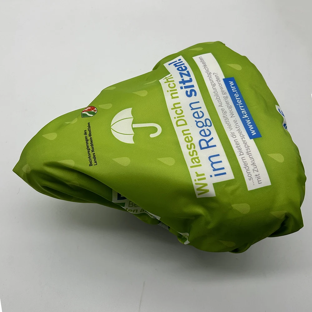 Zadelhoesjes Custom Eco Waterproof Rain Foldable Recycled Bike Seat Cushion Cover Bicycle Saddle