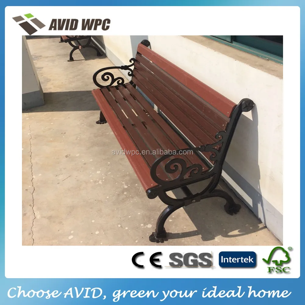 WPC Outdoor garden rustic patio Bench Chair woodplastic composite bench bar